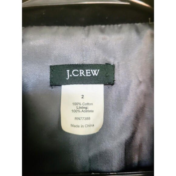 J.Crew Black Bell Sleeve Blazer Women's Size 2 Vintage Style 60s Mod Cotton - Picture 5 of 5